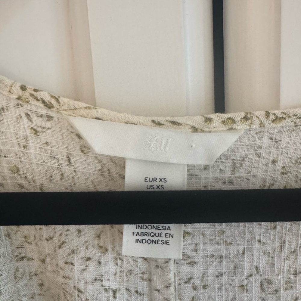 H&M Cream Floral Long Sleeve Dress - Picture 4 of 5